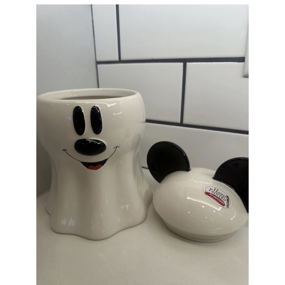 Mickey Mouse Ghost Cookie Jar 10" Disney Halloween 2022 Rare Canister NEW!!! - Picture 3 of 4